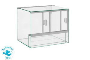 Terrarium 30x25x25 cm, 18l, 3mm - z wentylacją, wejściem na kable  i uchwytami