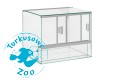 Terrarium 60x30x40 cm, 72l, 3mm - z wentylacją, wejściem na kable i uchwytami
