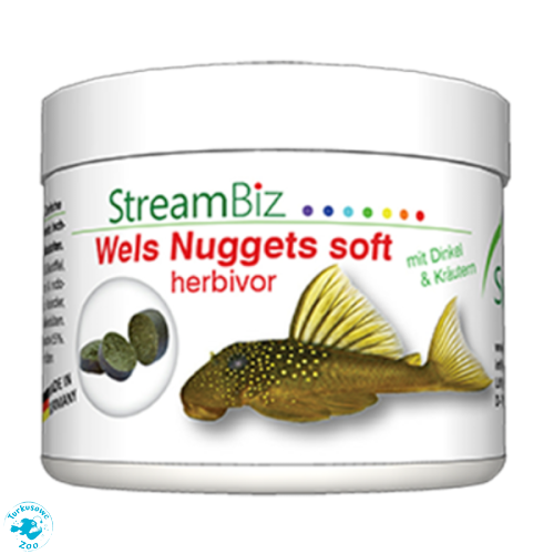 Streambiz Wels Nuggets soft Herbivor 90g - miękkie tabletki dla roślinożernych zbrojników