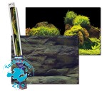 AQUA NOVA Tło 100x50cm ROCK/PLANTS L